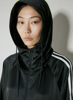 Satin Hooded Track Jacket