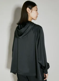 Satin Hooded Track Jacket