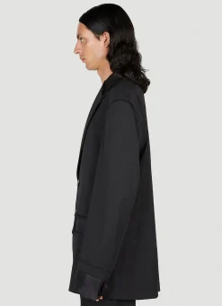 Satin Trim Oversized Blazer
