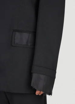 Satin Trim Oversized Blazer