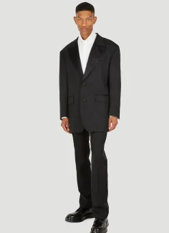 Satin Trimmed Tuxedo Blazer