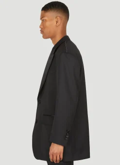 Satin Trimmed Tuxedo Blazer