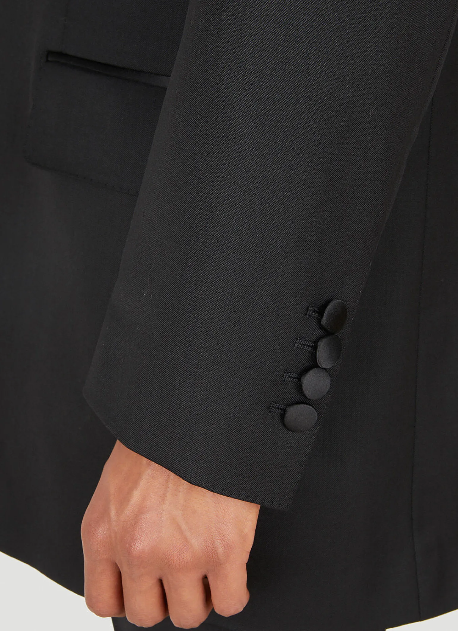 Satin Trimmed Tuxedo Blazer