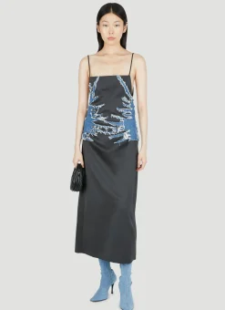 Satin Whisker Dress
