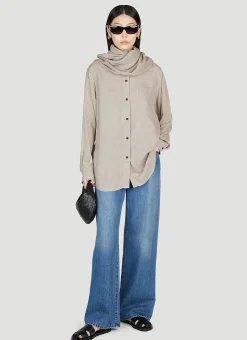 Scarf-Collar Shirt