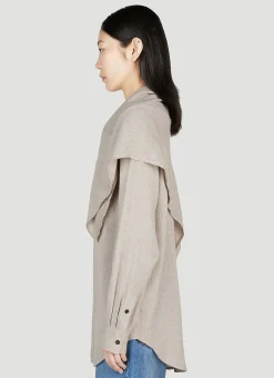 Scarf-Collar Shirt