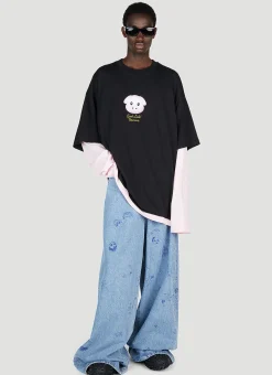 Scribbled Baggy Jeans