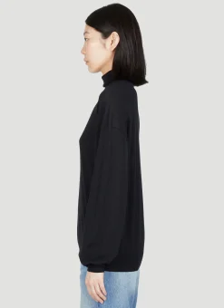 Semi Sheer Turtleneck Sweater