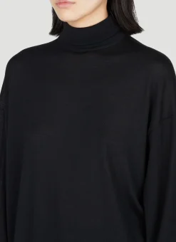 Semi Sheer Turtleneck Sweater