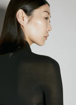 Semi-Sheer Cross Top