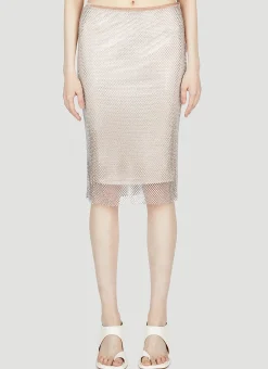 Senior Rhinestone Mesh Skirt