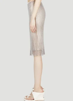 Senior Rhinestone Mesh Skirt