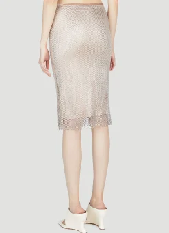 Senior Rhinestone Mesh Skirt