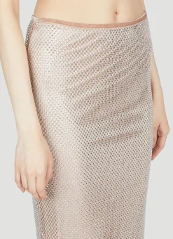 Senior Rhinestone Mesh Skirt