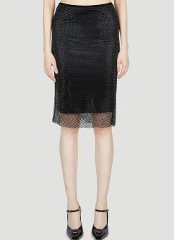 Senior Rhinestone Mesh Skirt