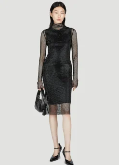 Senior Rhinestone Mesh Skirt