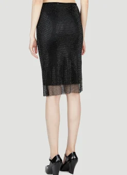 Senior Rhinestone Mesh Skirt