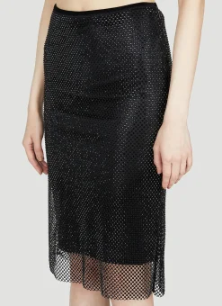 Senior Rhinestone Mesh Skirt