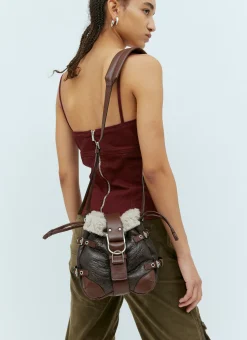 Shearling Bucket Shoulder Bag