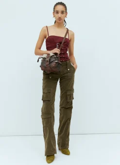 Shearling Bucket Shoulder Bag