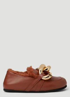 Shearling Chain Loafers