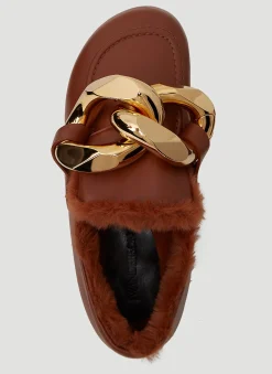 Shearling Chain Loafers