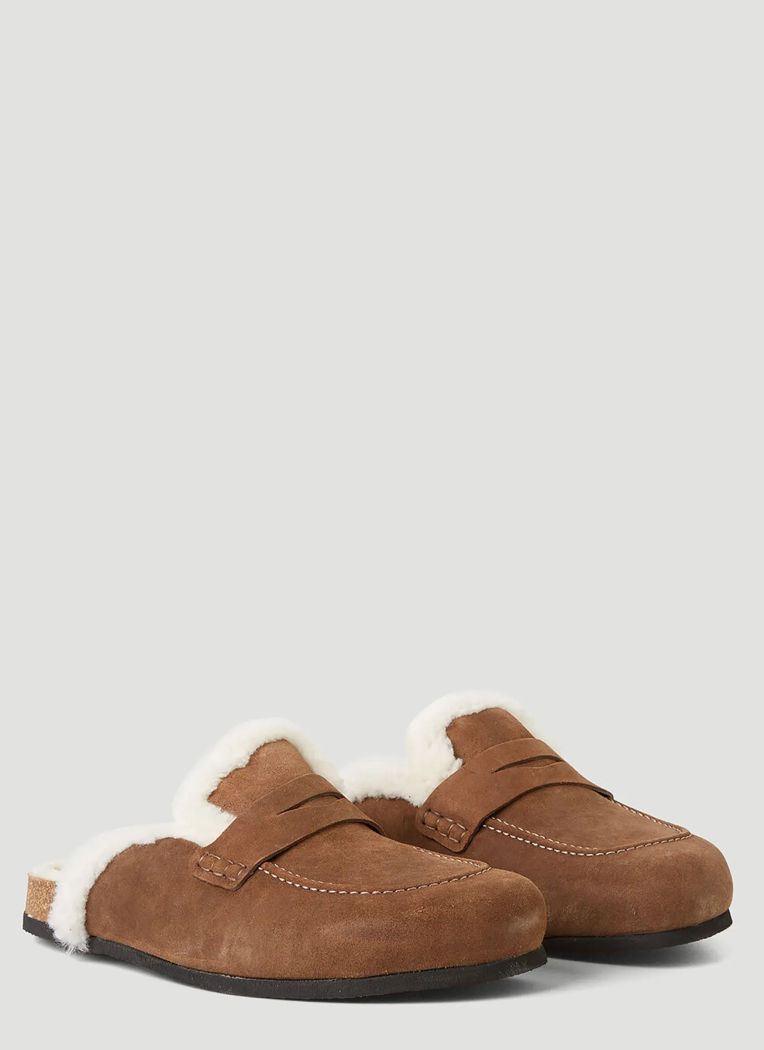 Shearling Leather Loafers