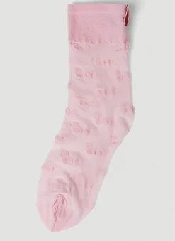 Sheer Four Bar Socks