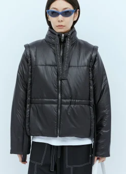 Shiny Quilt Vest Jacket