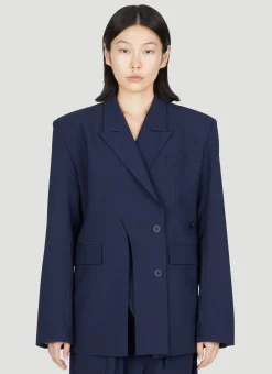 Signature Split Double-Breasted Blazer