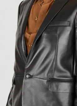 Single Breasted Leather Blazer