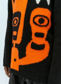 Skull Knit Oversized Sweater