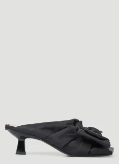Soft Bow Kitten Heel Sandals