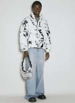 Spike Handle Half Moon Shoulder Bag