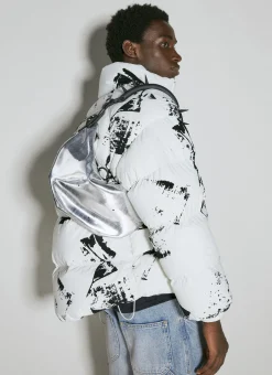 Spike Handle Half Moon Shoulder Bag