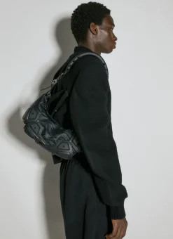 Spike Handle Small Half Moon Shoulder Bag