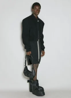 Spike Handle Small Half Moon Shoulder Bag
