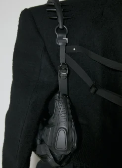 Spike Handle Small Half Moon Shoulder Bag