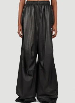 Sport Logo Leather Track Pants