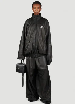 Sport Logo Leather Track Pants
