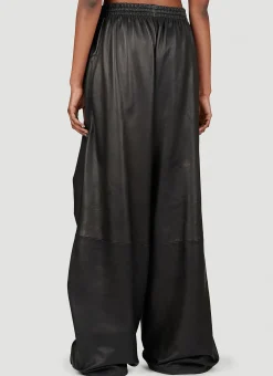Sport Logo Leather Track Pants