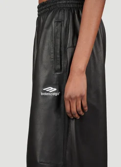 Sport Logo Leather Track Pants