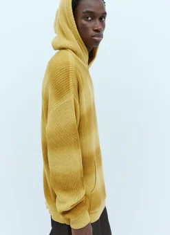 Spray Dyed Hooded Knit Sweater