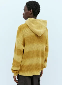 Spray Dyed Hooded Knit Sweater