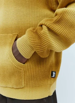 Spray Dyed Hooded Knit Sweater
