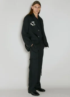 Square Embellished Suit Blazer