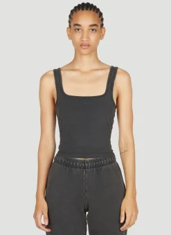 Square Neck Cropped Tank Top