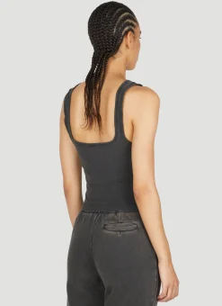 Square Neck Cropped Tank Top