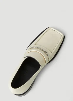 Square Toe Chain Loafers