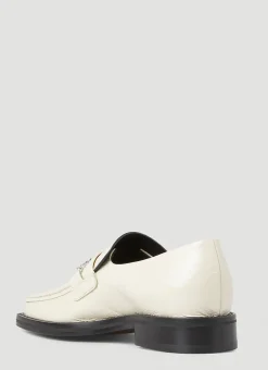 Square Toe Chain Loafers